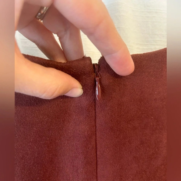 41 Hawthorn Bowie Faux Suede Dress brown size M - Picture 7 of 11